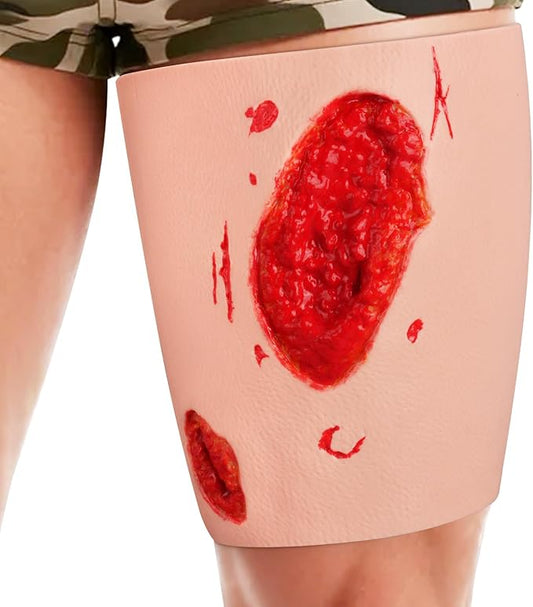 Thigh Wound Packing Trainer Sleeve, Stop The Bleed Laceration Simulation for Hemostasis Practice, Realistic First Aid & Emergency Response Demonstration