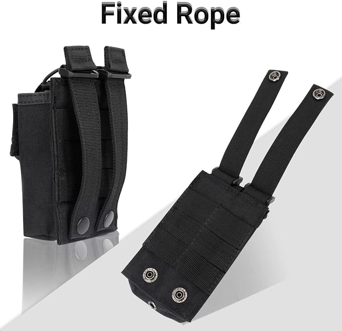 Tactical Radio Holster Case Molle Radio Pouch Military Heavy Case Accessories Radio Holder Duty Belt Holster Bag for Baofeng UV-5R BF-F8HP PRO UV-32 Two Way Radio Walkie Talkies Adjustable Storage