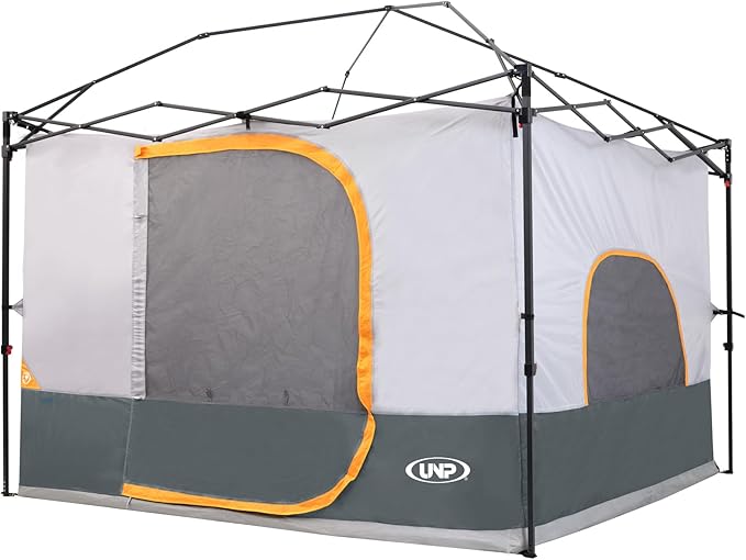 UNP Camping Canopy Tent - Inner Tent for 10' x 10' Pop Up Canopy, Simple Installation, Fully Vented Roof, Enclosed Canopy Space, Gray (Frame NOT Included)