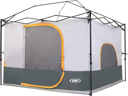 UNP Camping Canopy Tent - Inner Tent for 10' x 10' Pop Up Canopy, Simple Installation, Fully Vented Roof, Enclosed Canopy Space, Gray (Frame NOT Included)