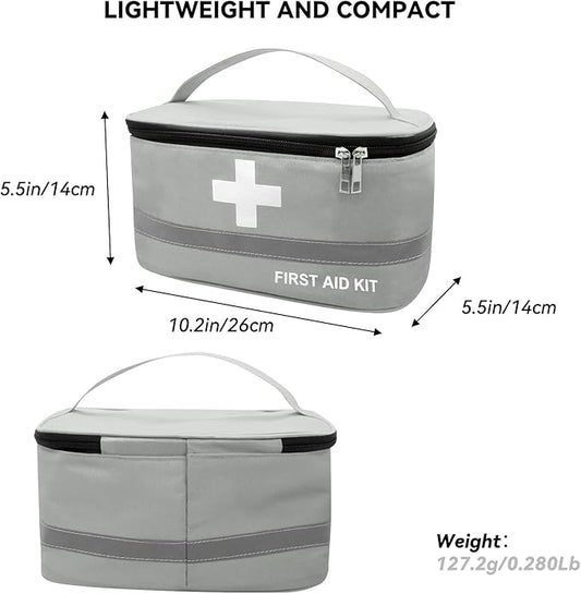 Faylapa Empty First Aid Bag for Home Outdoor Travel Car Camping Hiking, 10.2x5.5x5.5 inches Storage Bag Bag Portable Pouch