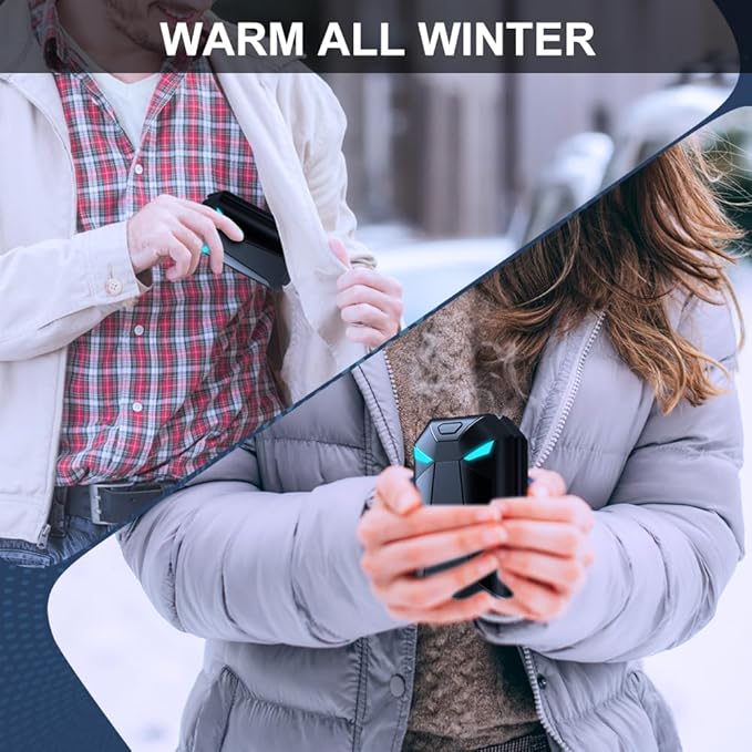 Hand Warmers Rechargeable 2 Pack,6000mAh Electric Hand Warmer Portable Reusable Magnetic Pocket Heater, 3 Heating Modes for Winter Walking,Hiking,Fishing,Skiing,Cycling