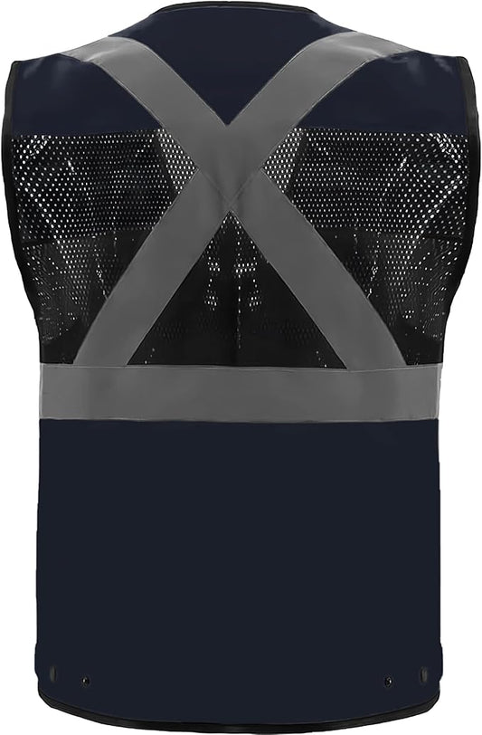 Safety Vest High Visibility Reflective Construction Vest for Men Women