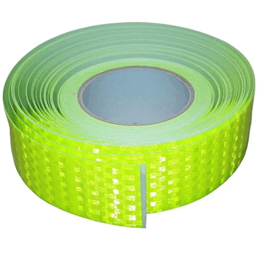 Fluorescent Green Reflective Tape 2 inch Wide, Outdoor Waterproof Safety Adhesive Stickers, High Visibility Industrial Marking Tape (168 feet)