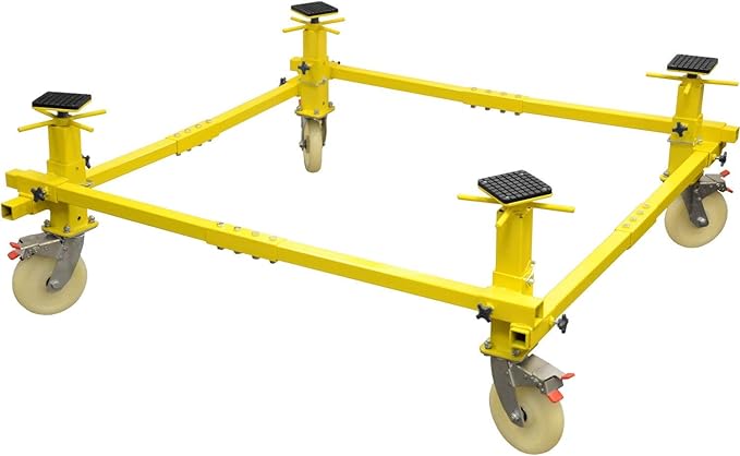 JEGS Auto Body Restoration Cart | 2000 LBS Capacity | Heavy-Duty Square Tube Steel Construction | Yellow Finish