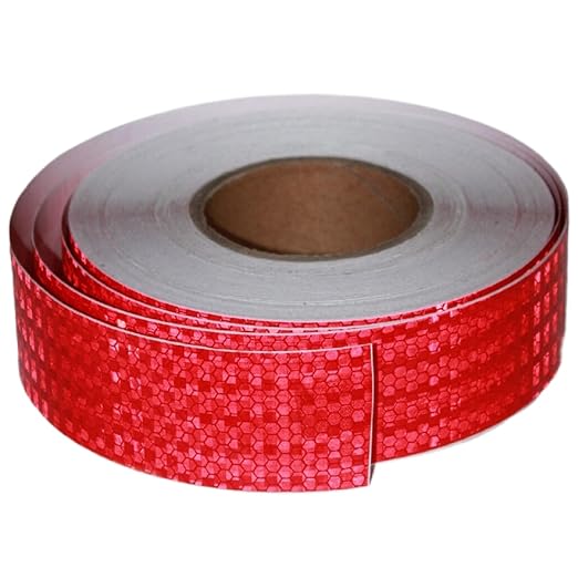 Red Reflective Tape Outdoor Waterproof 2 inch Wide for Automobile, High Visibility Safety Warning Adhesive Stickers Strips (166 feet)