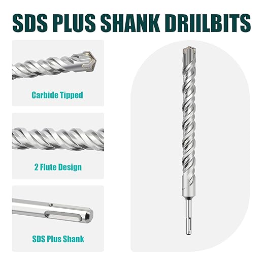 1-1/2 inch x 23.6 inch (38x600mm) SDS Plus Rotary Hammer Drill Bit, Concrete Drill Bit for Concrete, Brick, Cement and Stone, Length (Length : 600mm / 23.6 inch, 1-1/2 inch （ 38mm)