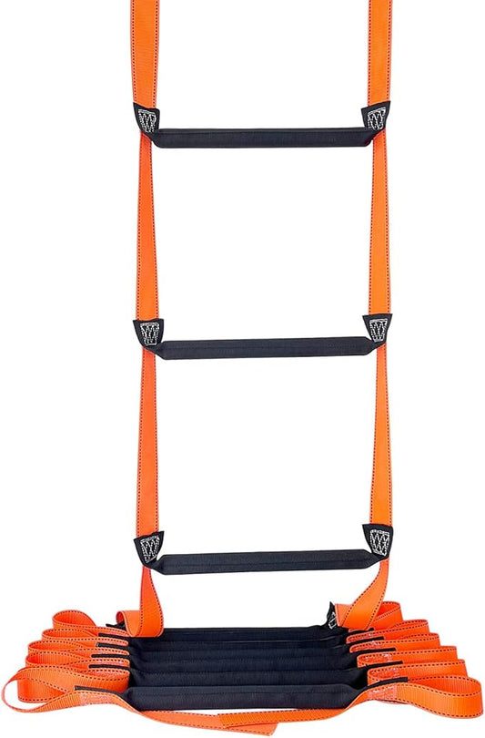 Fire Escape Ladder, 26.2 Feet Emergency Fire Ladder, 2-3 Story Homes Reusable Safety Rope Ladder for Kids and Adults