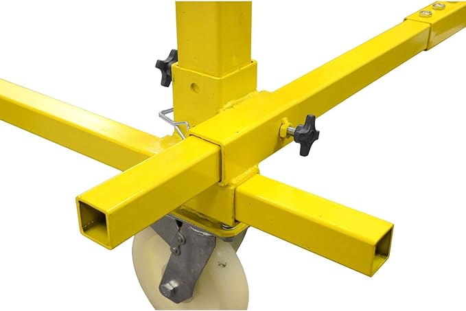 JEGS Auto Body Restoration Cart | 2000 LBS Capacity | Heavy-Duty Square Tube Steel Construction | Yellow Finish