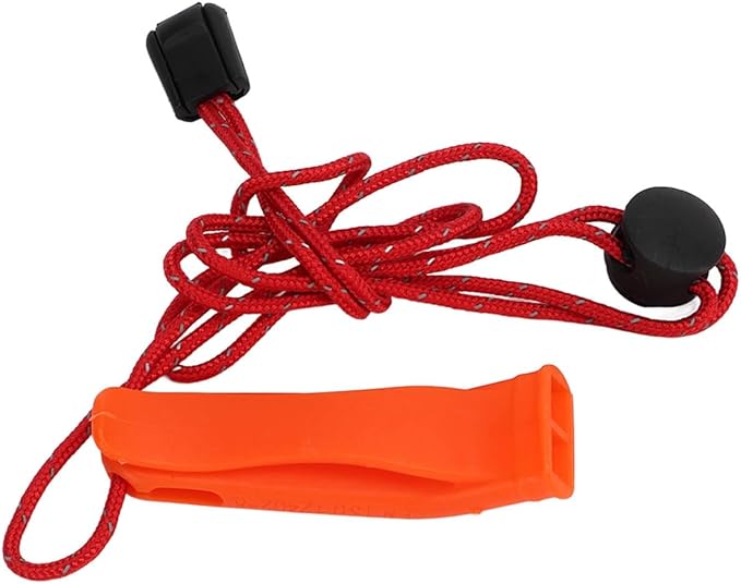 Pwshymi Emergency Whistle Sturdy, Super Loud Safety Whistle for Outdoor Hiking, Camping, Plastic Orange