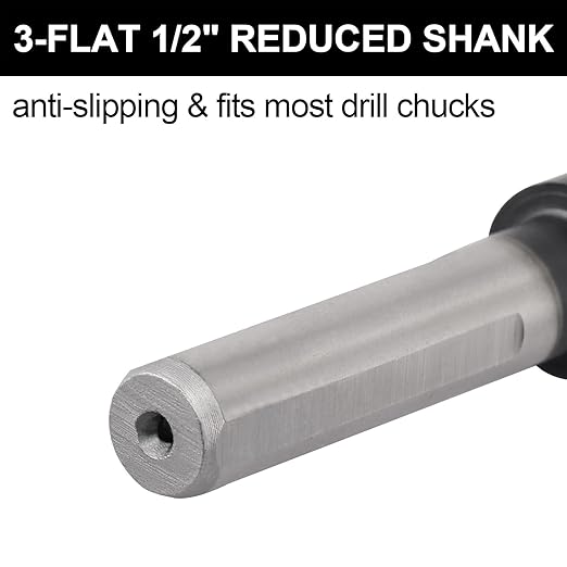 3/4 Drill Bit for Metal and Hardened Steel, 1/2 Inch Reduced Shank M35 Cobalt HSS Twist Heavy Duty Drill Bits, with Index Storage Case