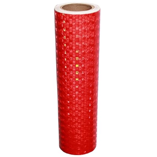 Red Reflective Tape 8 inch Wide for Bikes, Outdoor Waterproof High Visibility Safety Warning Reflector Sticker Strips (11 feet)
