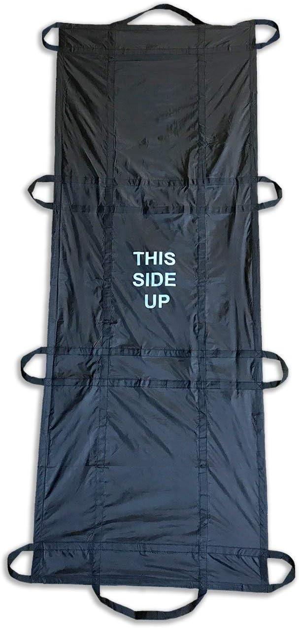 Rescue Essentials Quiklitter Lite, Black Nylon Handles, Nylon Fabric, 750 Lb Rated for Patient Transport and Casualty Evacuation, Vacuum Sealed for Small Cube Space