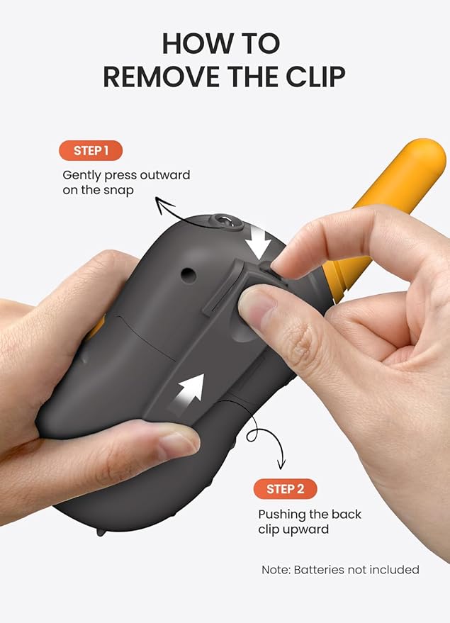 FOREDOM Walkie Talkies for Kids Walkie Talkies Long Range for Boys Age 3 to 12 Year Old Birthday Toys with Flashlight, Lanyards, 2 Pack - Orange
