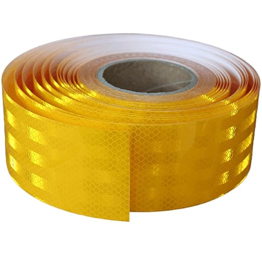 Yellow Reflective Tape 3 inch Wide for Trucks, Outdoor Waterproof High Visibility Safety Warning Reflector Sticker Strips (168 feet)