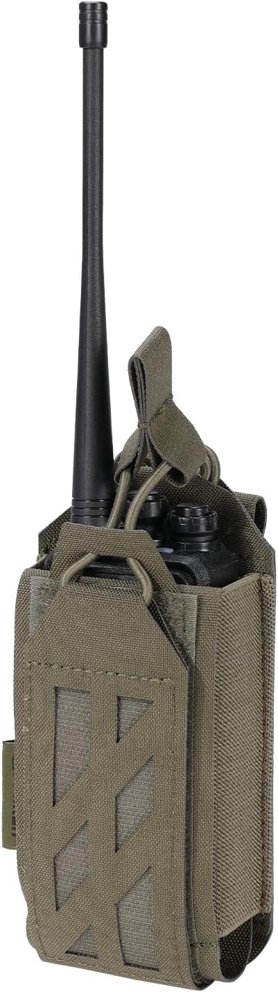 EXCELLENT ELITE SPANKER Tactical Universal Radio Holster Holder Molle Radio Pouch Adjustable for Duty Belt,Vest for Two Ways Walkie Talkie