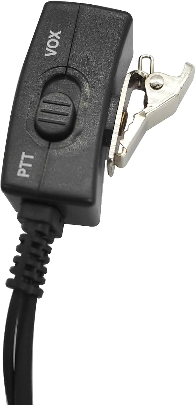 2Pack VOX Ptt Earpiece with Mic Acoustic Tube Walkie Talkie Headset FBI Style Earpiece for 1 Pin 2.5mm Talkabout tp260 tp480 2-Way Radios