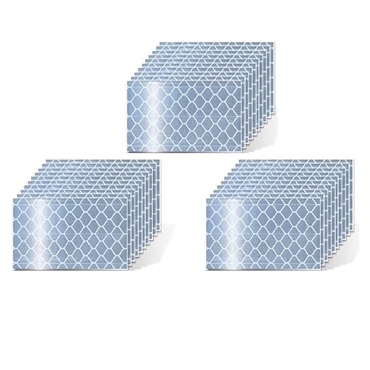 White Reflective Stickers 1 inch X 2 inch, Outdoor Waterproof High Visibility Warning Safety Adhesive Reflector Tape (30 Pcs)