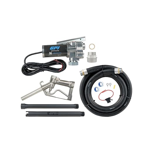 GPI - M-180 Series Fuel Transfer Pump, Manual Shut-off Nozzle, 18 GPM, 12 Volt (110300-1)