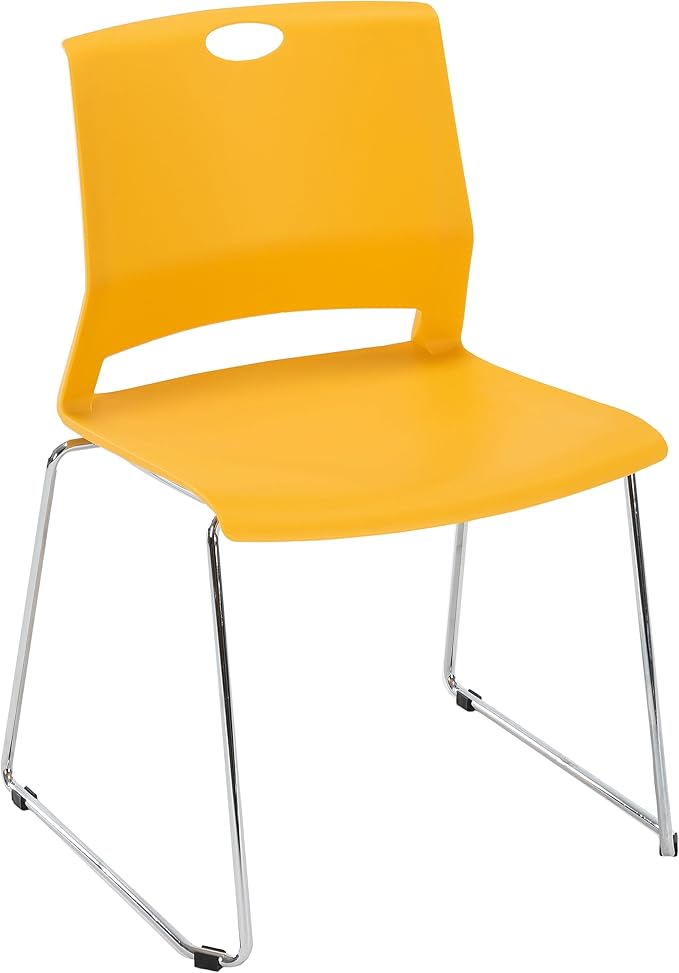 Sidanli Yellow Stacking Chairs-Set of 4