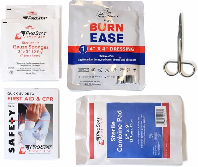 ProStat First Aid 8289 | ANSI Z308.1-2021 Class A & OSHA Compliant 25-Person Plastic First Aid Kit | Type III Wall Mount or Portable Case | Workplace, Industrial, Office & Construction Safety Kit