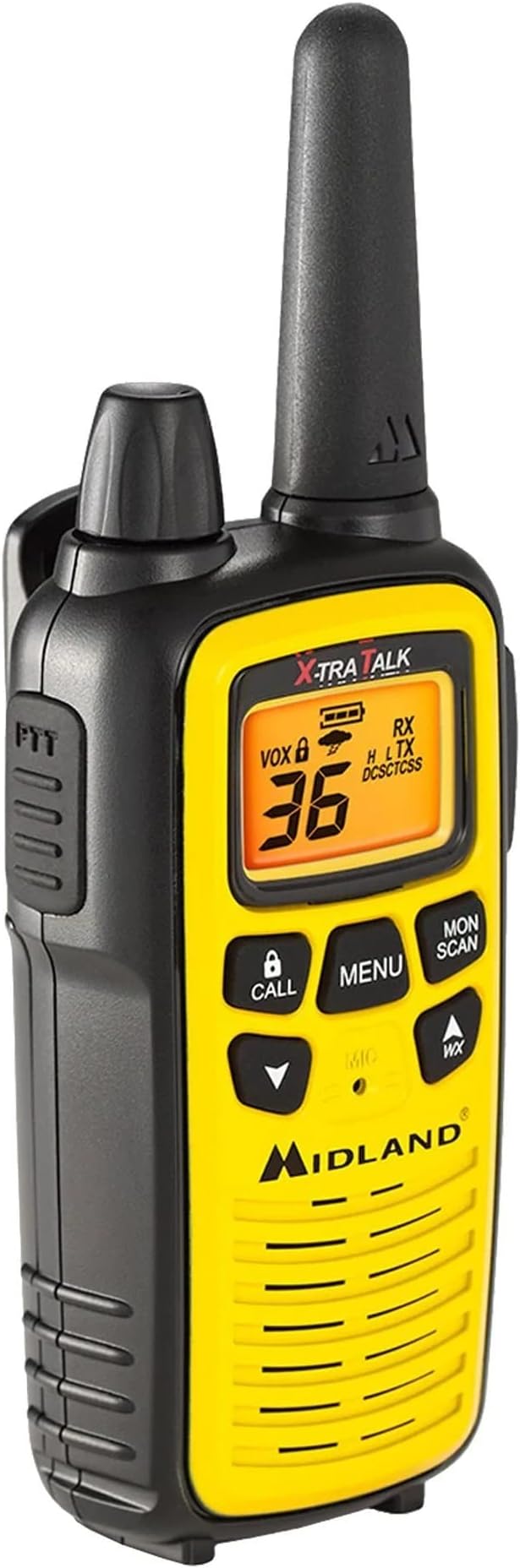 Midland LXT630X3VP3 FRS Walkie Talkies - Long Range 36-Channel Two-Way Radios, NOAA Weather Alerts (3-Pack, Yellow - Black)