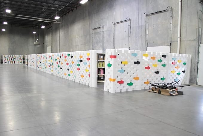 EverBlock 7' x 6' Wall Kit | Modular Building Blocks | Wall System for Building, Display & Structures | Room Divider & Partition | Easy to Connect & Reuse | Indoor & Outdoor Use | Light Gray