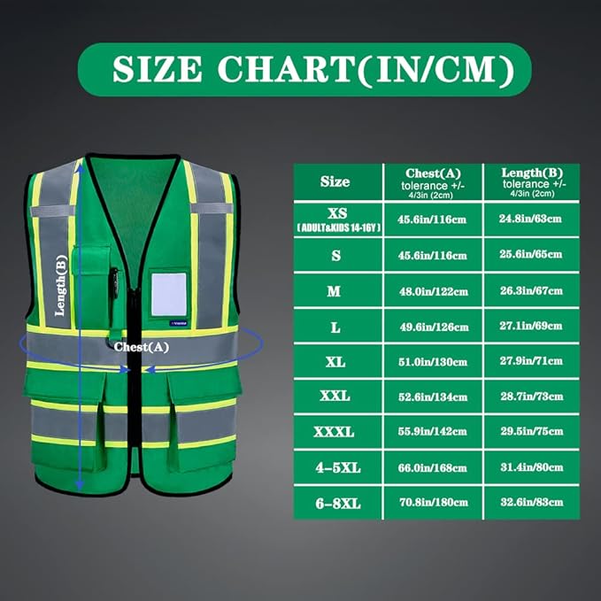 AYKRM Custom Logo Personalised Printed High Visibility Reflective 2 two tone work construction Safety Vest