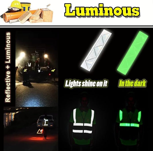 YOWESHOP High Reflective Visibility Safety Vest Custom Your Logo Safety Workwear with Reflective Strips and Pockets