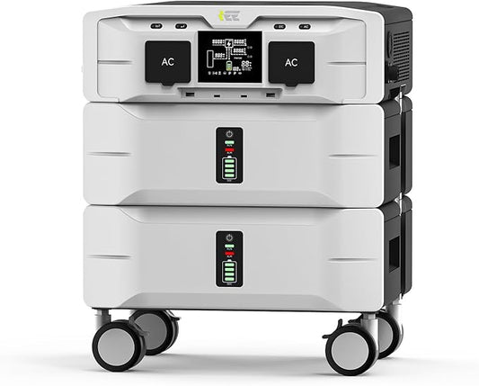 IEE 5120Wh Portable Power Station SP5000, 120/240V 5000W(Peak 9000W) AC Output Solar Generator, Expandable Capacity, LFP Battery Generator for Home Use, Camping, Emergencies, Power Outages, RVs