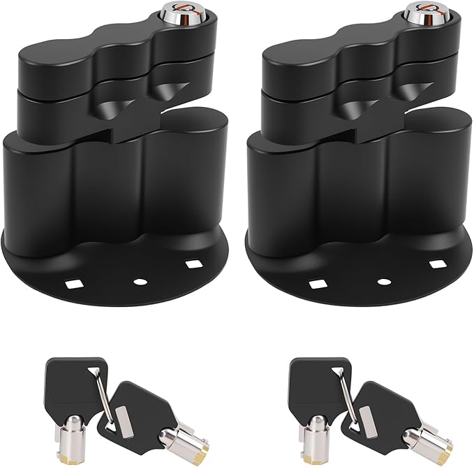 RX-LOX-PM Pack Mount Lock with Keys Fit for Rotopax Standard Gallon Fuel Pack, Water Container, Gas Can Mounts, Storage Box - with Same Keys Convenience and Avoidance of Loss (2 Pack)