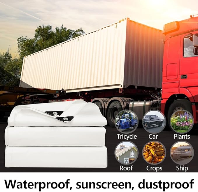 Tarps 6x20 FT Waterproof Heavy Duty Tarp – 12 Mil Thick, UV & Tear Resistant, Reinforced Grommets & Edges – Multi-Purpose Cover for Camping, Roof, Emergency, Truck, Boat