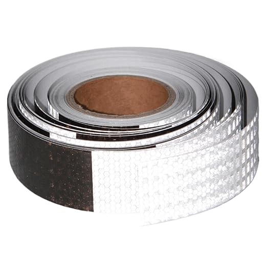 Black and White Reflective Tape Outdoor Waterproof 2 Inch x 168 Feet, Warning Reflector, Night Safety Stickers for Car