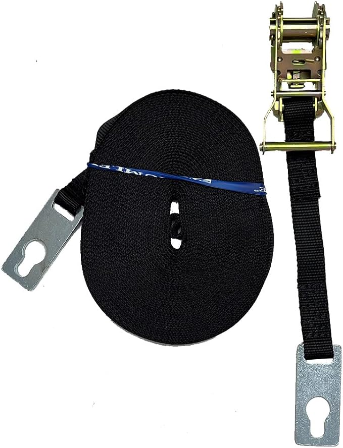 Brumleve Center Ridge Strap Kit with Ratchet, 1 inch x 46 feet/Keyhole Plates