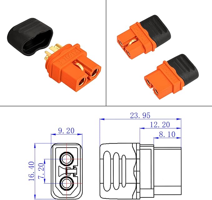 12AWG 75FT Solar to XT60i Cable 2 10 25 35 50 75 100FT Solar Connector to XT60i Adapter Cable for Portable Power Station (75FT)