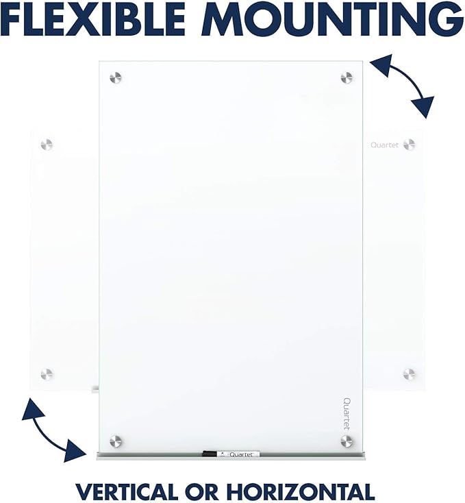 Quartet Dry Erase Board, Magnetic Whiteboard 8' x 4', Glass Board for Wall, Infinity, Brilliance White (G29648W)