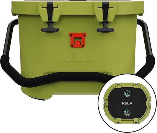 Bote Kula Hard Shell MAGNEPod Compatible Cooler Travel Handle Rubber Closure Gatorshell Construction Strong Insulation 10 Gallon Capacity Portable Fishing Seat Multiple Colors