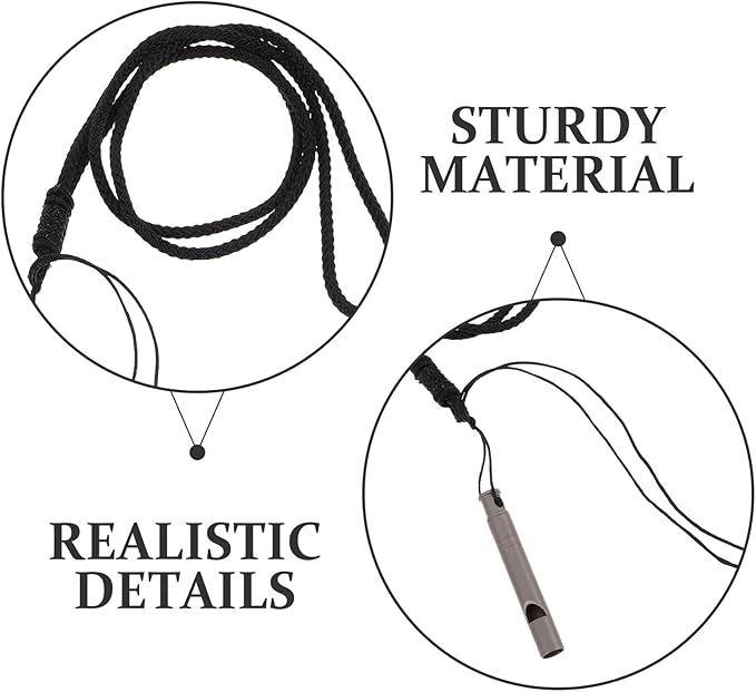 balacoo Loud High-Volume Emergency Whistle with Lanyard Clear Crisp Sound Survival Signal for Coaches Referees Camping Hiking and Safety Training
