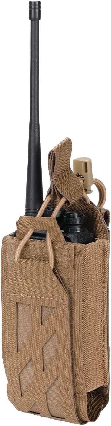 EXCELLENT ELITE SPANKER Tactical Universal Radio Holster Holder Molle Radio Pouch Adjustable for Duty Belt,Vest for Two Ways Walkie Talkie