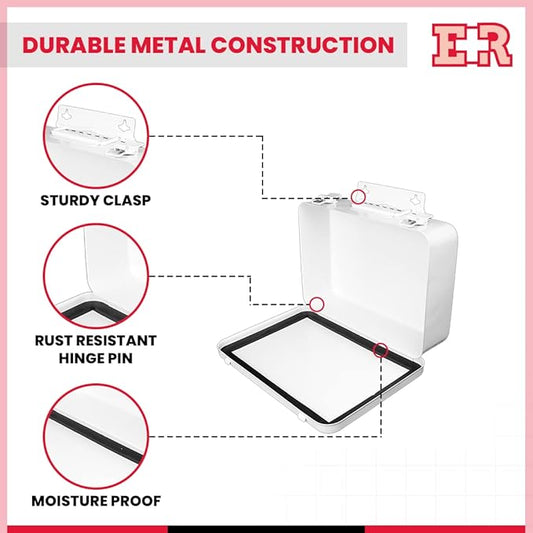 Ever Ready First Aid Metal Case, No.16-H – 9.5” x 7” x 2.5”