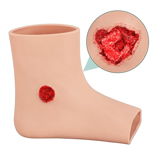 Ankle Wound Packing Trainer Sleeve, GSW Stop The Bleed Laceration Simulation for Hemostasis Practice, Realistic First Aid & Emergency Response Demonstration