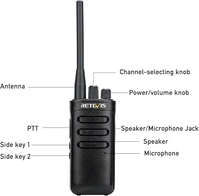 Retevis RB85 2 Way Radios Long Range,Noise Cancelling High Power Walkie Talkies for Adults,16CH 2000mAh Battery,Professional Two Way Radios for Commercial Use School Security (6 Pack)