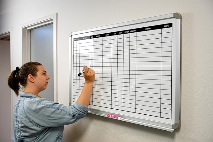ER Dry-Erase Hospital Whiteboard 48" x 36"