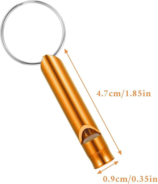 140 Pcs Emergency Survival Whistle with Keychain, Aluminum Extra Loud Safety Survival Whistle Key Chain for Outdoor Camping Hiking Hunting Boating Sports and Emergency Situations, Multicolor