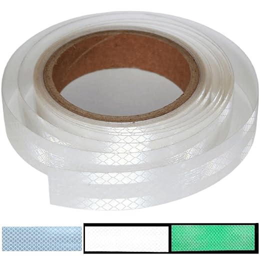 Glow in Dark Reflective Tape Outdoor Waterproof 1 inch Wide for Bikes, High Visibility Safety Warning Reflector Sticker Strips (15 feet)
