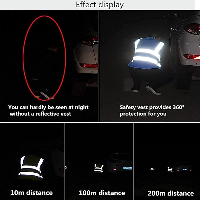 Tydon Guardian Reflective Safety Vest for Women Men High Visibility Security With Pocket Zipper Front Meet ANSI/ISEA Standard
