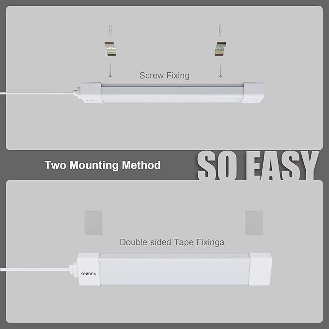 Under Cabinet Lights with Plug. 2700K-6500K Dimming and Color. with Wireless Control Panel and Remote Control.25W 2500LM for Garage, Kitchen, Bathroom, Closet, Office (36 inch-2PCS)