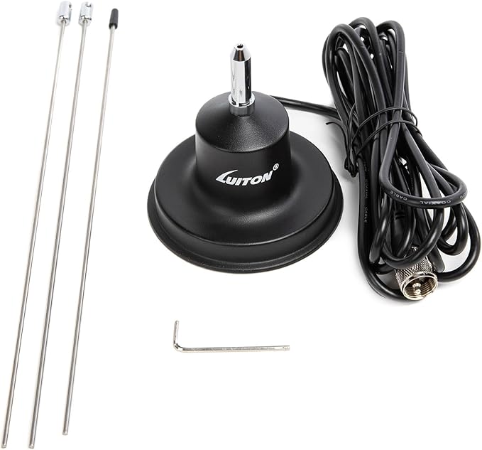 CB Antenna 36inch 300 Watts for CB Radio 27 Mhz,Portable Indoor/Outdoor Antenna Full Mount Kit for Mobile/Car Radio Antenna Compatible with Midland Cobra Uniden Anytone 10 Meter SSB Radio