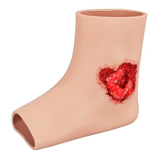Ankle Wound Packing Trainer Sleeve, GSW Stop The Bleed Laceration Simulation for Hemostasis Practice, Realistic First Aid & Emergency Response Demonstration