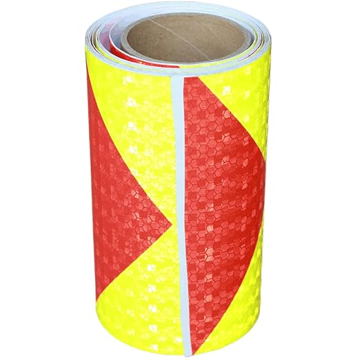 Reflective Tape 6 inch Wide, Outdoor Waterproof Hazard Conspicuity Safety Warning Industrial Marking Tape (11 feet)